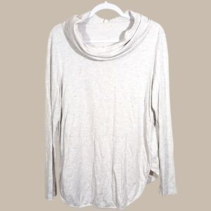 Loft Lounge Speckled Funnel Cowl Neck Top Large Comfort